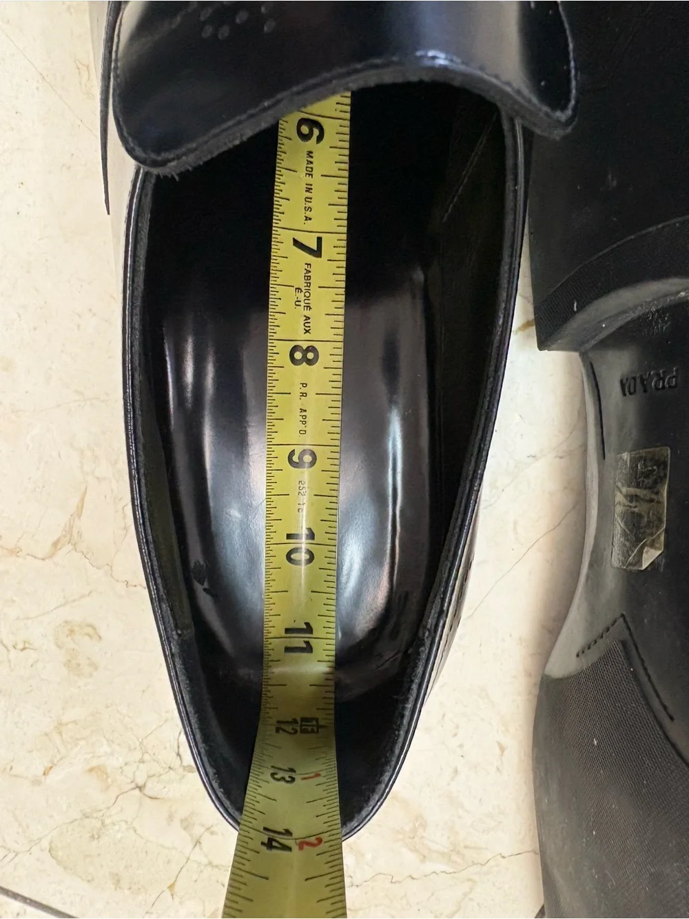 Prada Men's Black Leather Slip-On Dress Shoes